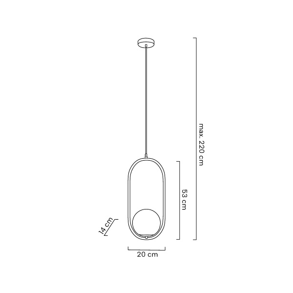 Lampa wisząca AURELIA 50 złota - Moosee